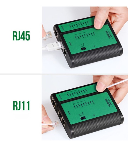 Testeador De Cables De Red Ugreen Rj45 Y Rj11 10950 (nw167)