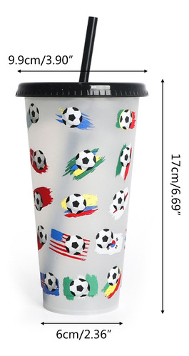 Vaso Con Forma De Pajita Con Tapa (bl), Reutilizable, De Plá