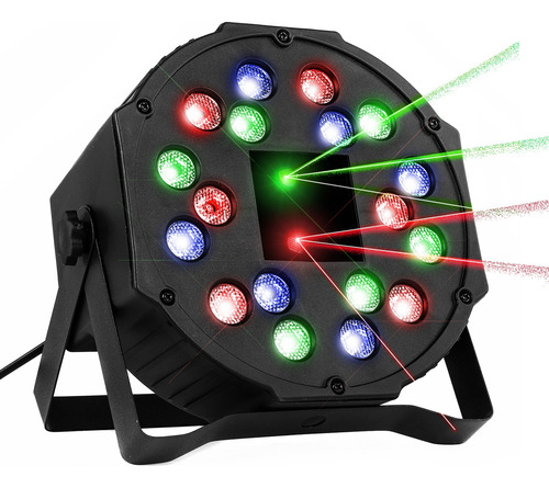 Cañon De Leds Rgb Laser Audioritmico Con Patrones Multicolor