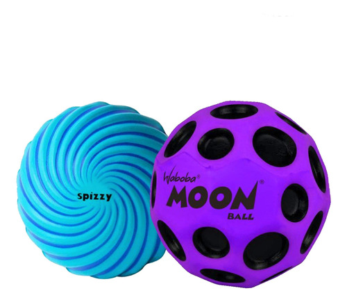 Waboba Moon Ball & Spizzy - Juego De 2 Bolas De Rebote Para