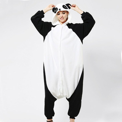 Pijama Macacão Pelúcia Kigurumi Cosplay Fantasia Panda