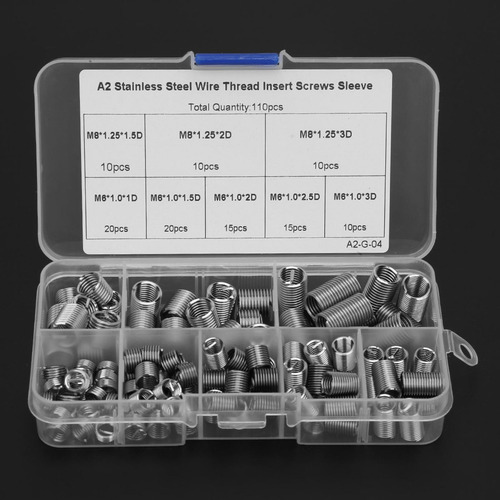 110 Insertos De Alambre En Espiral M6-m8/1d-3d De A