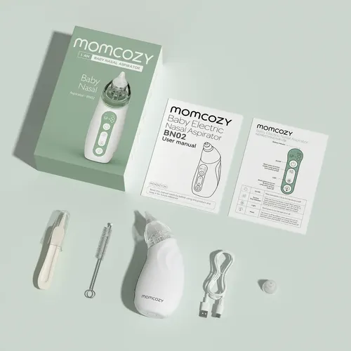 Momcozy BN002 Aspirador Nasal Portátil Para Bebés Eléctrico Color Verde Claro, imagen 6