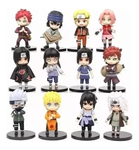 Naruto Figuras De Accion Mini Anime Juguetes 12 Pcs