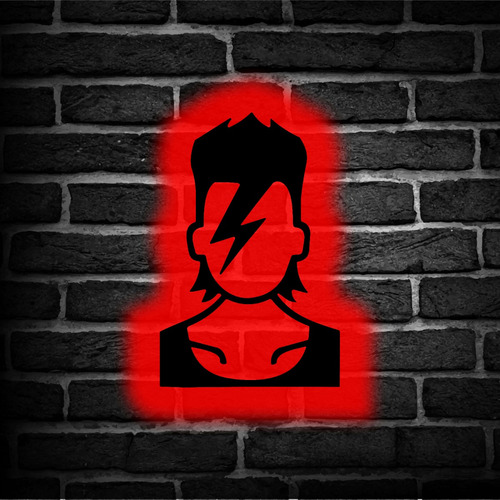 Cuadro Retroiluminado Led David Bowie Silueta