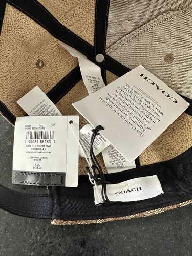 Gorra Coach Café Monogram Khaki Original Flat Brim