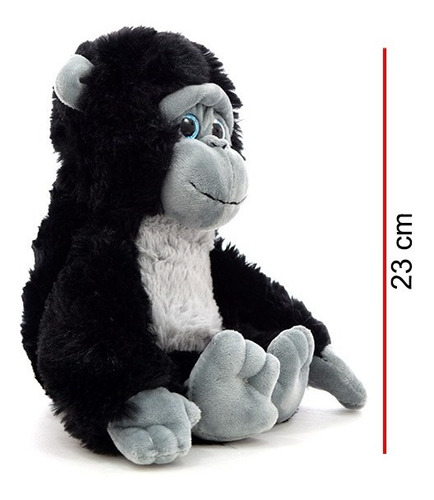 Peluche Mono Con Ojos De Vidrio 23 Cm. Original Phi Phi Toys