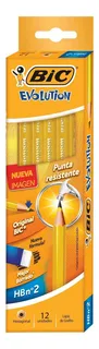Lapiz Bic Evolution Hb2 Amarillo Resina C/12 930254 /v