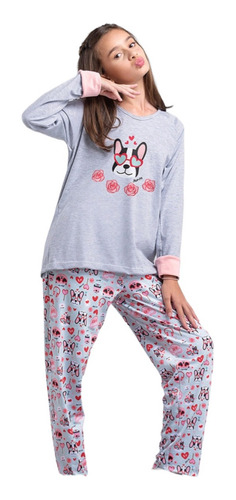 Pijama Mora Para Nena/adolescente Mga Larga C/pantalón.z816