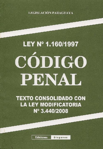 Libro Codigo Penal Ley 1160/1997 De Varios