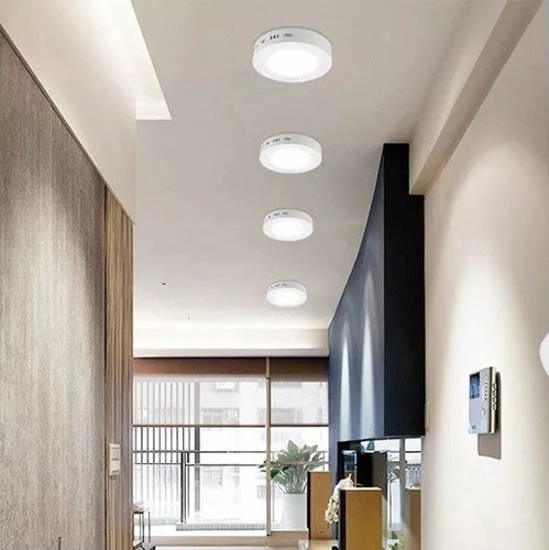 Imagen 3 de 9 de Panel Plafon 24w Redondo Led Spot Aplicar Exterior Aplique