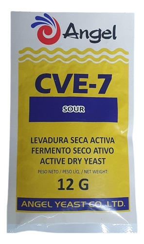 Fermento Levedura Angel Cve 7 Para Cerveja Sour Pc 12g