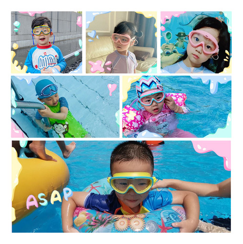 Gafas De Natación Antivaho Para Niños Con Montura Grande