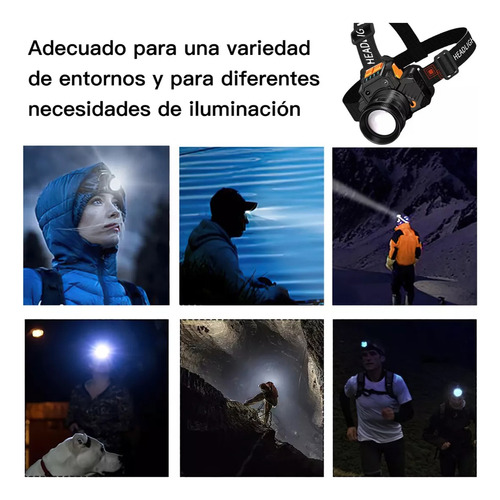 VAKRNY Lámpara LED Minera Recargable Impermeable, Batería Integrada, Sensor Inducción, 10H Duración, Ideal para Trabajo Nocturno, Emergencias, Camping y Minería Con 3 Modos Luz Amarilla
