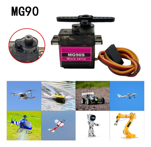 Mg90s Servo Metálico Micro Para Rc Coche Robot Arduino