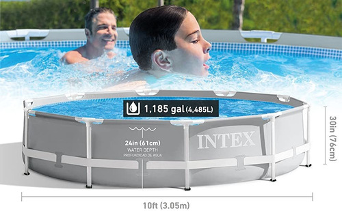 Piscina Estructural De Tubos Intex 3.05mx76cm,  prisma Frame