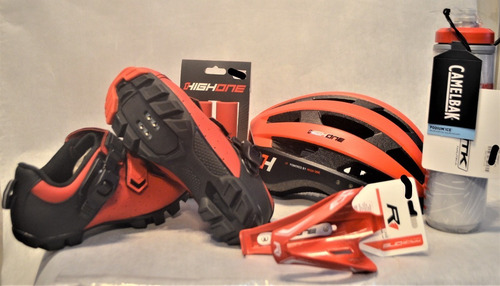 Imagem 2 de 10 de Kit Mtb/speed Capacete/manopla/caramanhola+sup/sapatilha