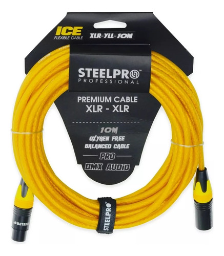  Cable Xlr-10m Balanceado Profesional Macho -hembra Steelpro