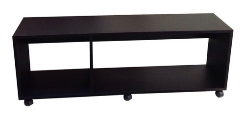 Imagen 2 de 3 de Rack Mesa Tv 65 Pulgadas 1.40 M. Color Negro Con Ruedas