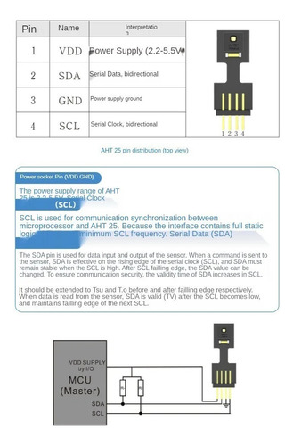 Arduino Módulo Sensor Temperatura Humedad Aht25 Cambia Aht10