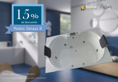 Tina Con Hidromasaje Genasa Iii -  Ksamati 15% De Descuento