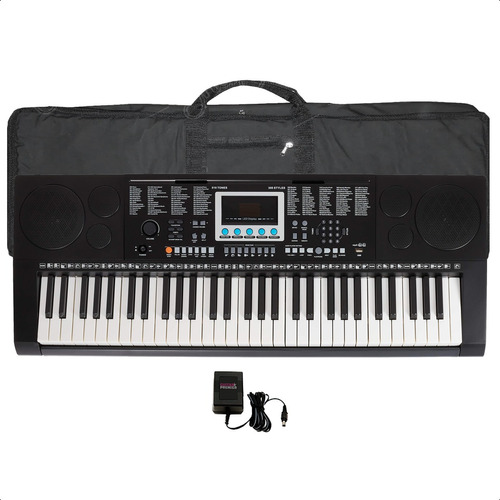 Organo Teclado 61 Teclas Piano Usb Atril Fuente 5/8 Funda