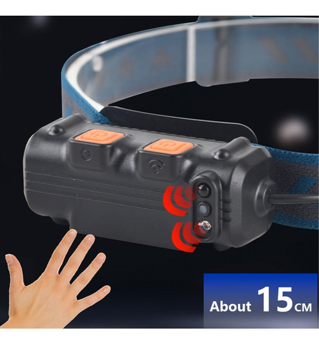 Imagen 5 de 6 de Linterna Cintillo 4 Led Recargable Camping Outdoor