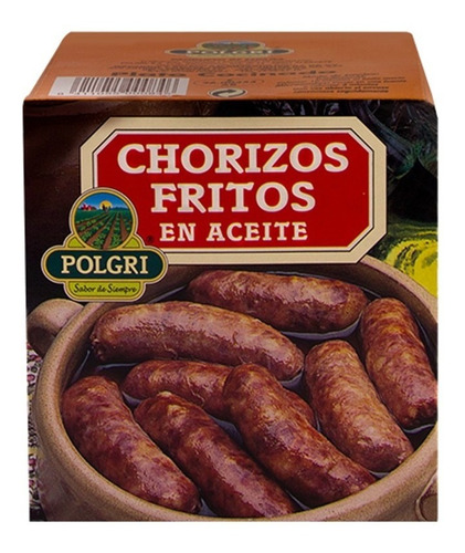 Tres Chorizos Frito En Aceite  Polgri C/u 390 Gr Lata