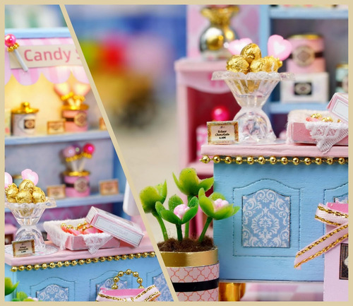 Casa De Muñecas En Miniatura Con Kit De Muebles Diy 3d