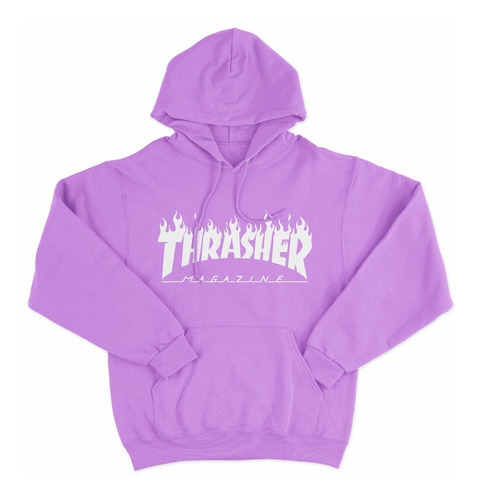 Buzo De Frisa Lila - Thrasher Magazine - Aesthetic Hoodie 