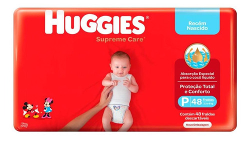 Fralda Huggies Supreme Care P Com 48 Fraldas P