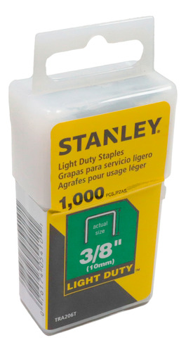 Grapas Para Trabajo Ligero 3/8'' 1000 Uds - Stanley