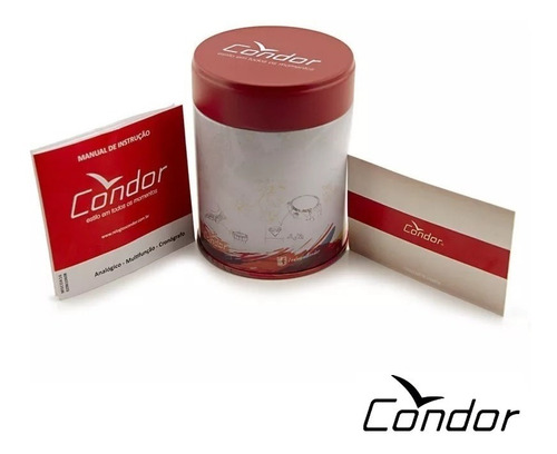 Relógio Condor Masculino Casual Fino Pulseira Slim Preto Nfe