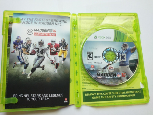 Videojuego Para Xbox360 Madden 16