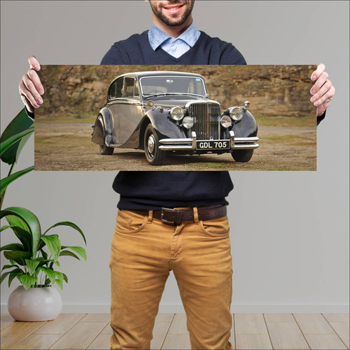 Cuadro 30x80cm Auto 1948 Jaguar Mark V Saloon Uk 10