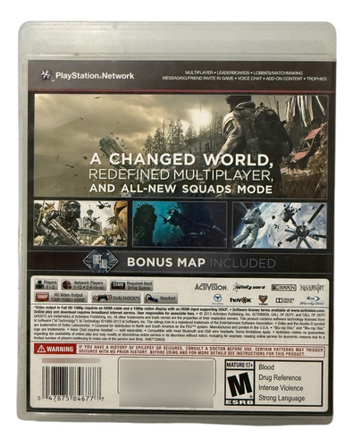 Call Of Duty Ghosts Para Playstation 3 Físico (Usado)