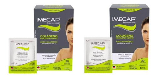 Kit 2 Caixas Imecap Colágeno Com 30 Sachês