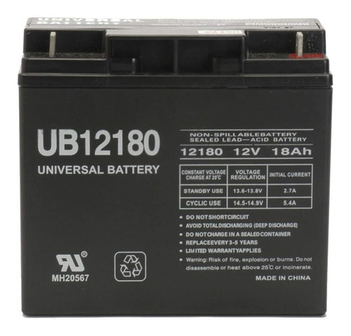 Batería  Ub12180 D5745 Agm 12 V 18 Ah 12 Volt 18 Amp Sla 