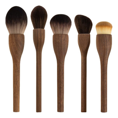 Brocha De Maquillaje Retro Con Mango De Brocha Para Rubor, R