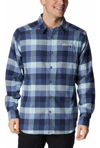 Camisa Hombre Cornell Woods Flannel Azul Columbia