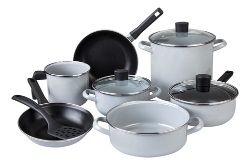 Bateria De Cocina Cinsa Europea 11 Piezas Color Gris
