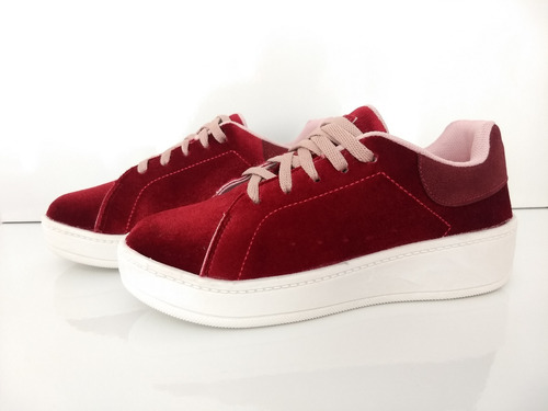 tenis puma veludo vermelho