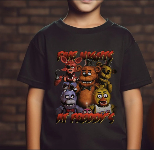 Polera Unisex Infantil Five Nights At Freddys Poster Estampa