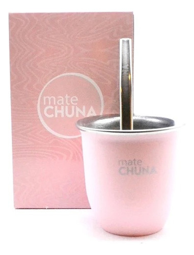 Mate Chuna Acero Inoxidable Termico Rosa