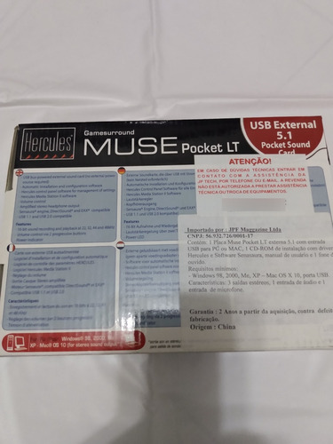 Muse Hercules Pocket Lt Para Pc E Mac Novo