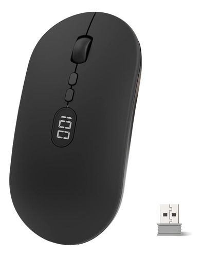 Mouse Inalámbrico Para Computadora Portátil, Recargable Y Si