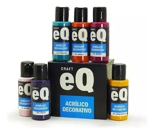 Set Pintura Acrilico Decorativo Eq X 5