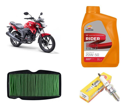 Kit Afinación Honda Invicta 150 Aceite Repsol Bujía Y Filtro