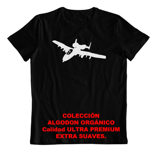 Polera - Dtf - Algodon Organico - Warthog Avion Combate Usa