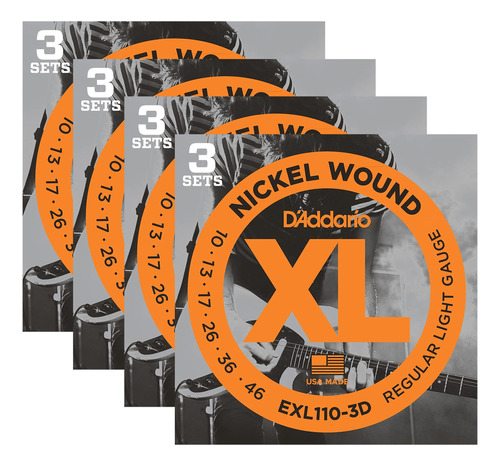 Addario Exl110  12p Nickel Wound Guitarra Electrica Cadena